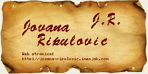 Jovana Ripulović vizit kartica